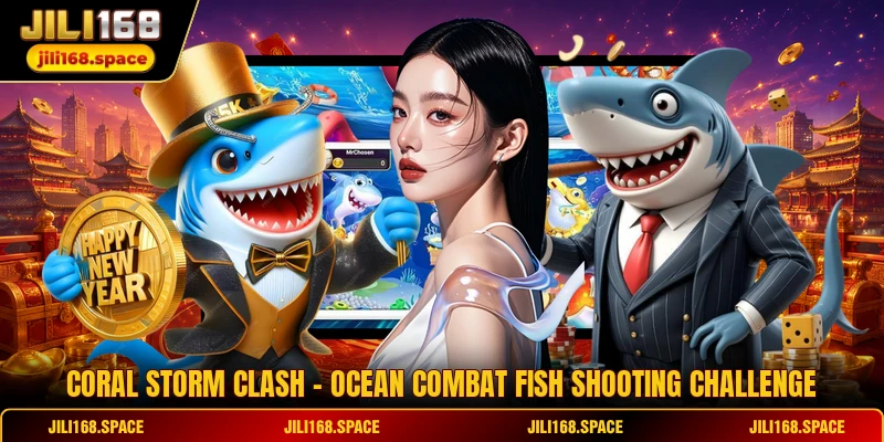 Coral Storm Clash - Ocean Combat Fish Shooting Challenge