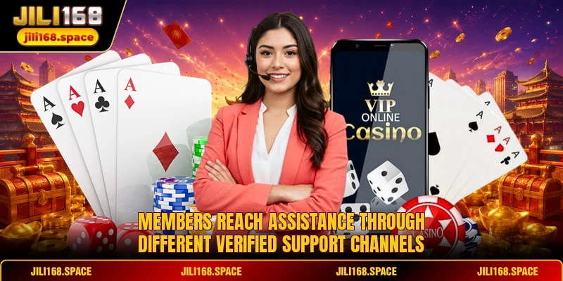 Members reach assistance through different verified support channels