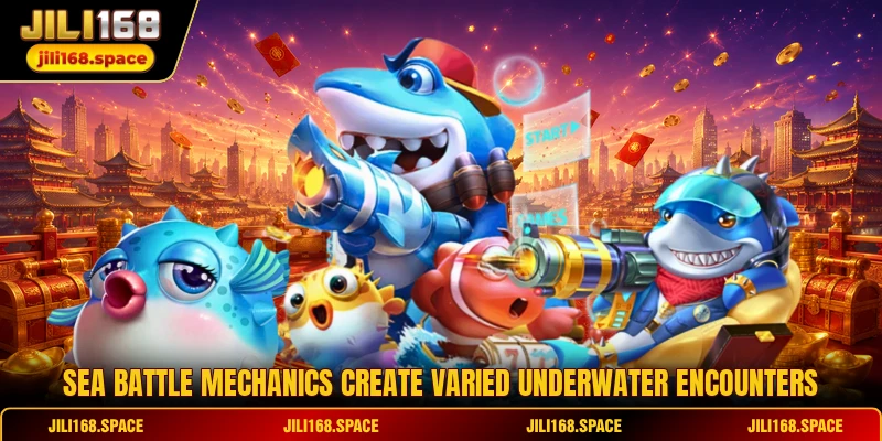 Sea battle mechanics create varied underwater encounters