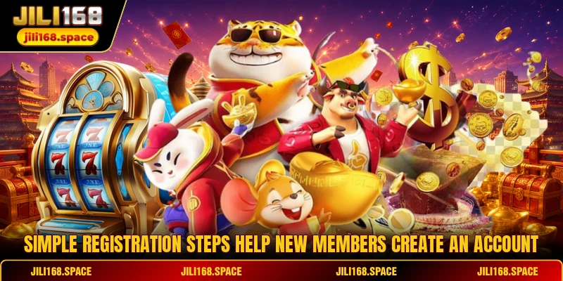 Simple registration steps help new members create an account 