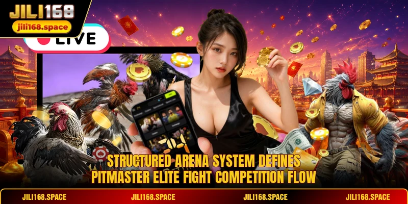 Structured arena system defines pitmaster elite fight competition flow