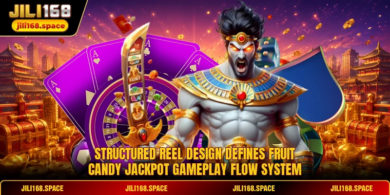 Structured reel design defines Fruit Candy Jackpot gameplay flow system