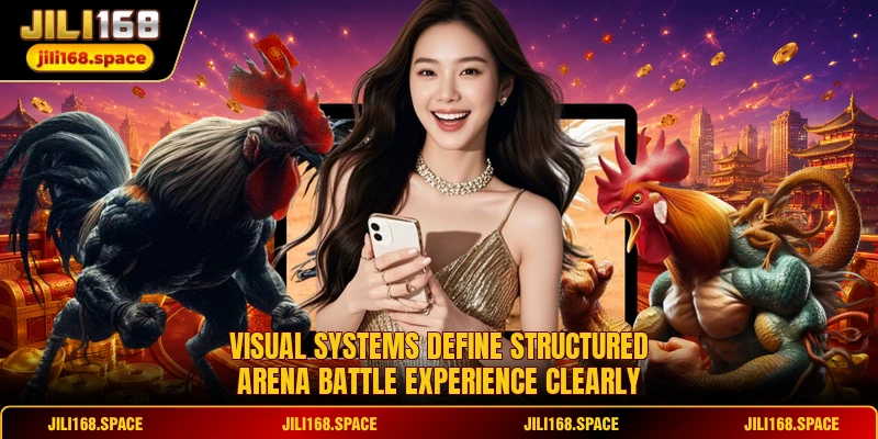 Visual systems define structured arena battle experience clearly