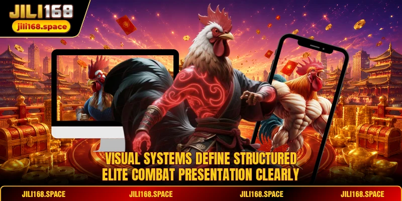 Visual systems define structured elite combat presentation clearly